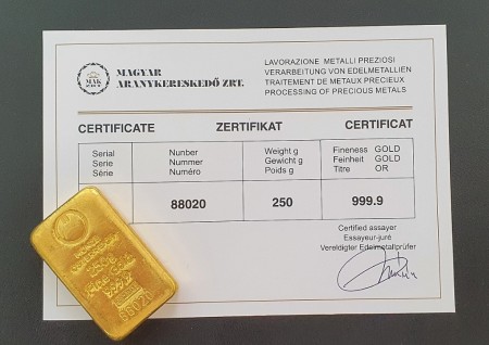 arany certificate